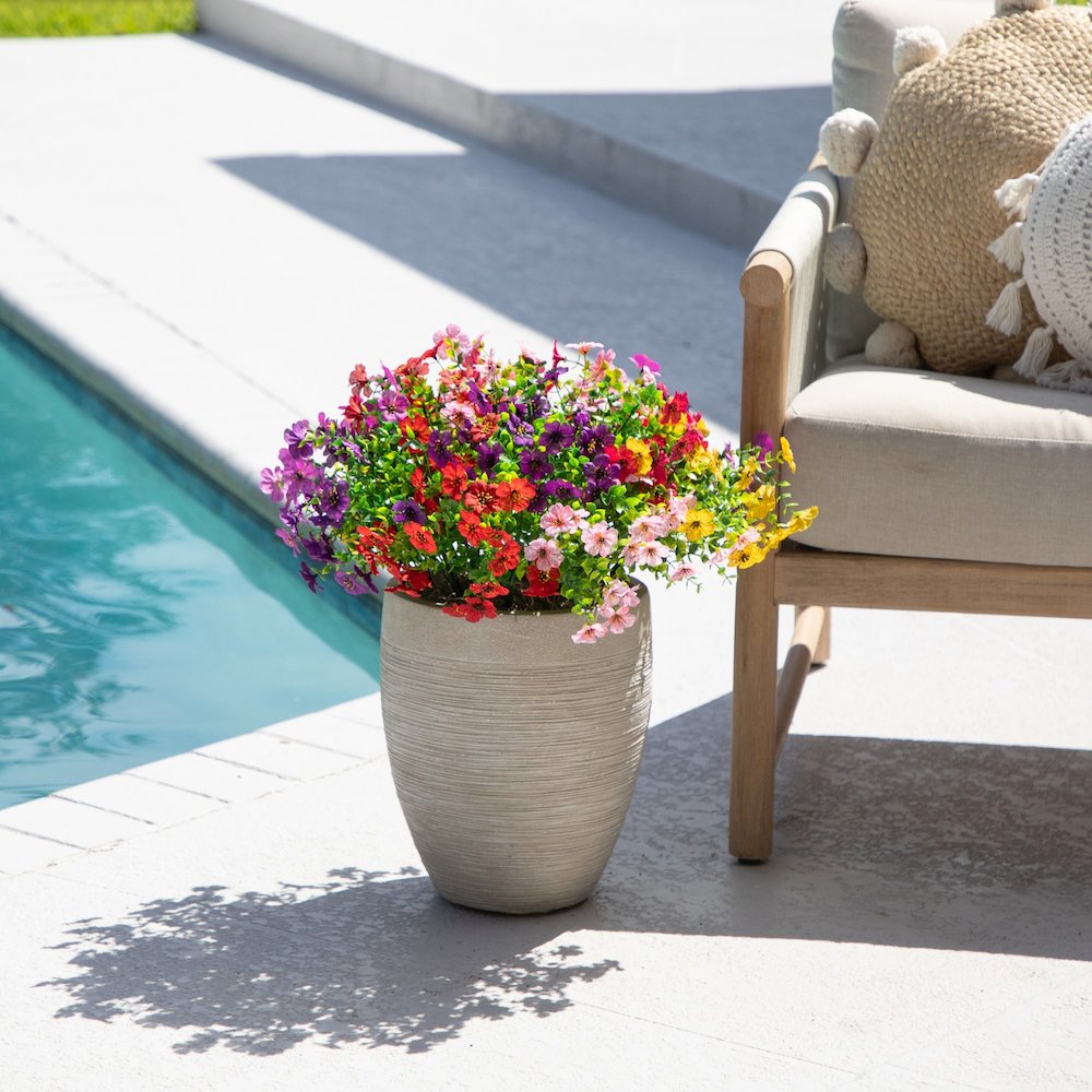 13in. UV Resistant Artificial Daisy Bush (Indoor/Outdoor) - Set of 12. Picture 10