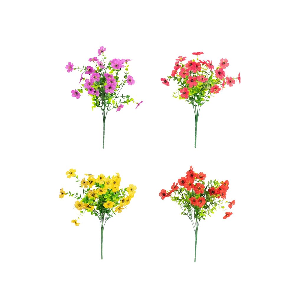 13in. UV Resistant Artificial Daisy Bush (Indoor/Outdoor) - Set of 12. Picture 5