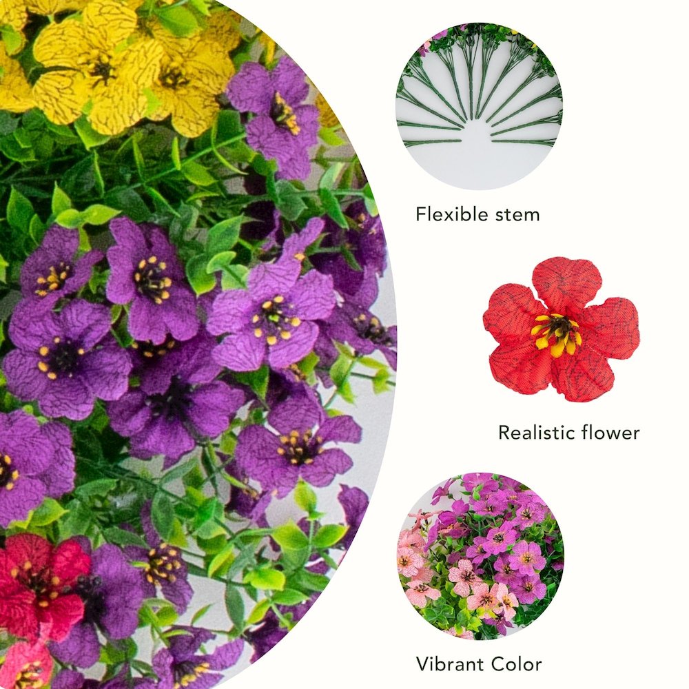 13in. UV Resistant Artificial Daisy Bush (Indoor/Outdoor) - Set of 12. Picture 11