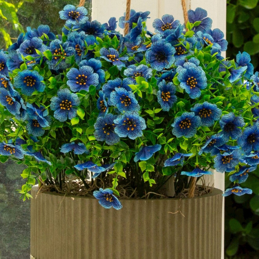 13in. UV Resistant Artificial Daisy Bush (Indoor/Outdoor) - Set of 12. Picture 7