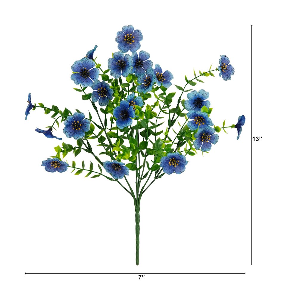 13in. UV Resistant Artificial Daisy Bush (Indoor/Outdoor) - Set of 12. Picture 2
