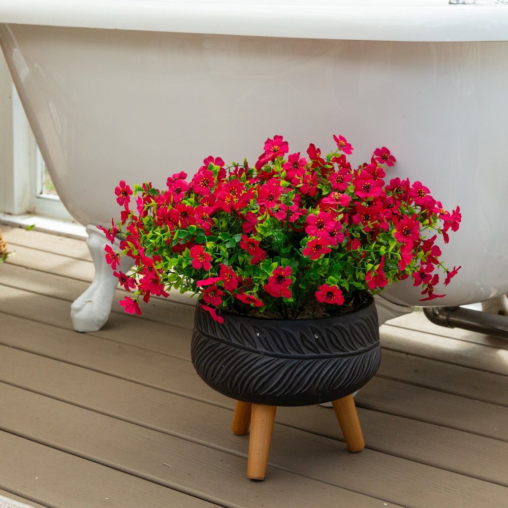 13in. UV Resistant Artificial Daisy Bush (Indoor/Outdoor) - Set of 12. Picture 6