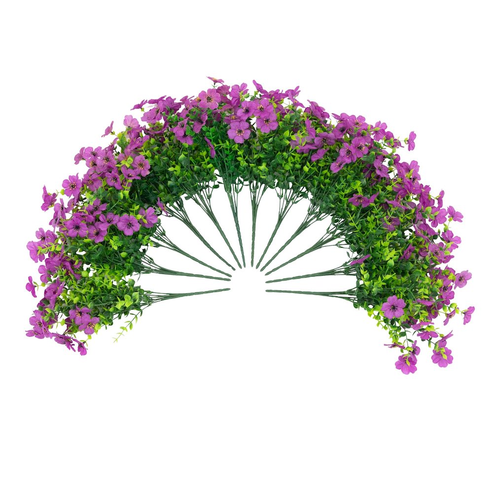 13in. UV Resistant Artificial Daisy Bush (Indoor/Outdoor) - Set of 12. Picture 1