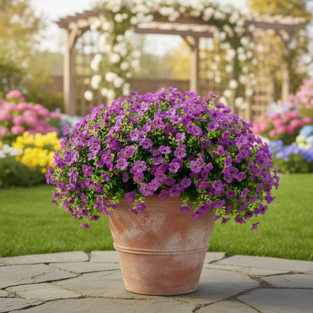 13in. UV Resistant Artificial Daisy Bush (Indoor/Outdoor) - Set of 12. Picture 6