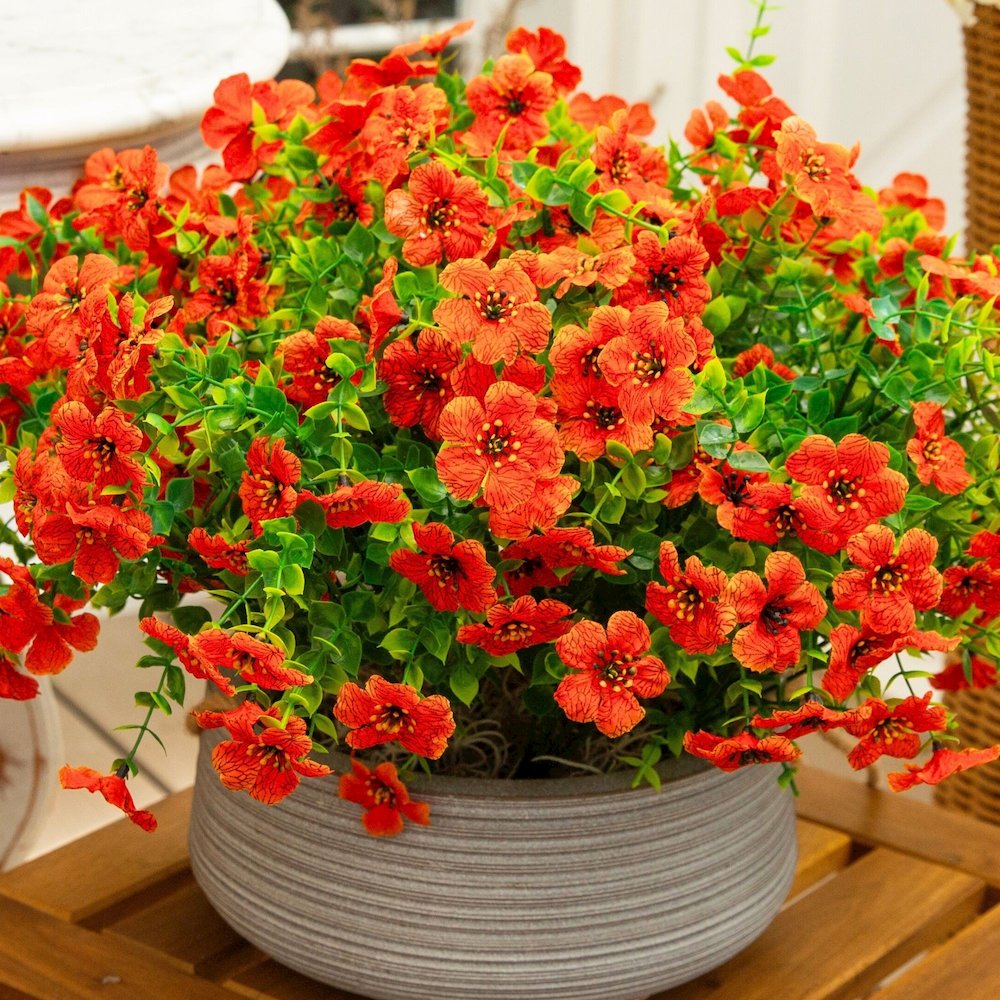13in. UV Resistant Artificial Daisy Bush (Indoor/Outdoor) - Set of 12. Picture 7