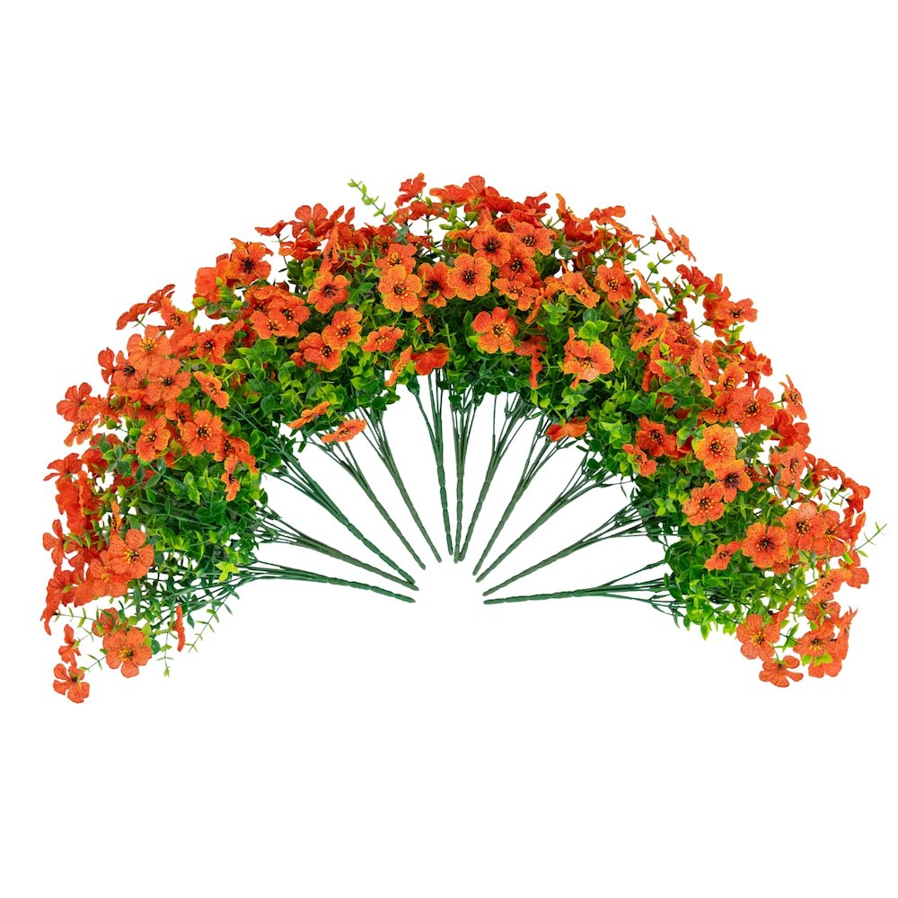 13in. UV Resistant Artificial Daisy Bush (Indoor/Outdoor) - Set of 12. Picture 1