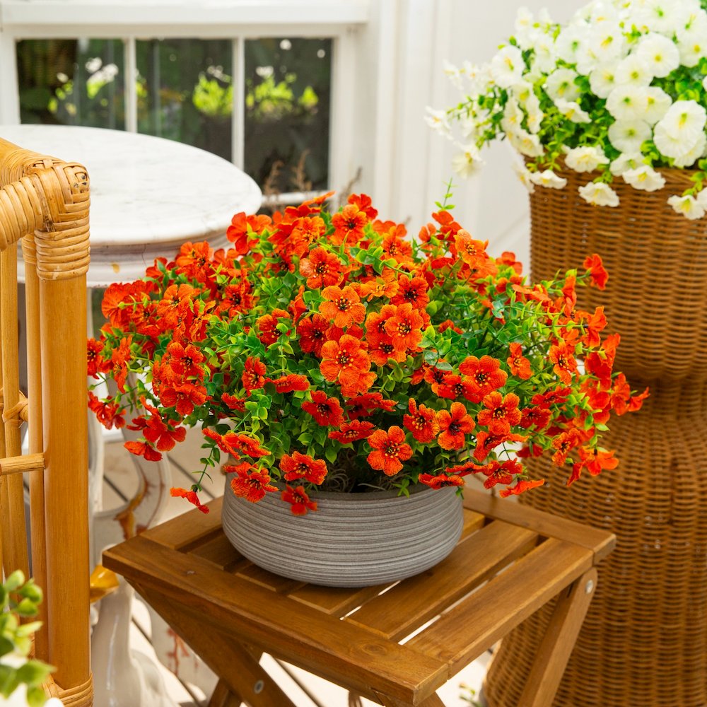 13in. UV Resistant Artificial Daisy Bush (Indoor/Outdoor) - Set of 12. Picture 5