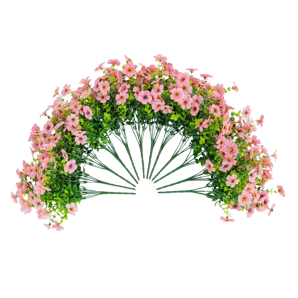 13in. UV Resistant Artificial Daisy Bush (Indoor/Outdoor) - Set of 12. Picture 1