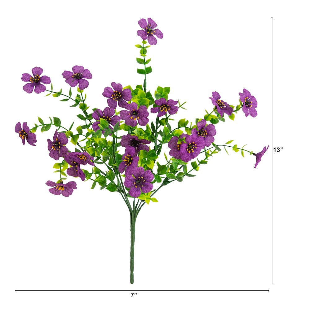 13in. UV Resistant Artificial Daisy Bush (Indoor/Outdoor) - Set of 12. Picture 2