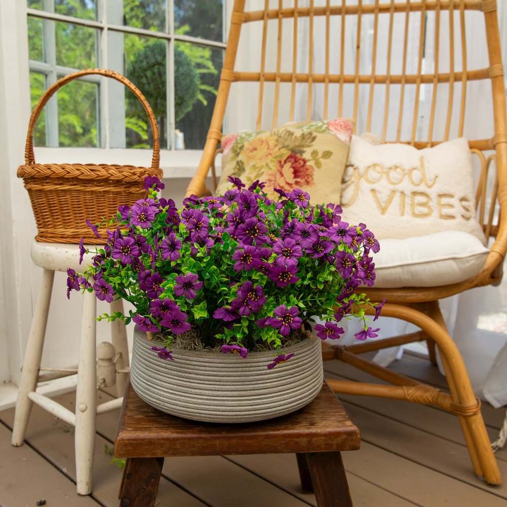 13in. UV Resistant Artificial Daisy Bush (Indoor/Outdoor) - Set of 12. Picture 6