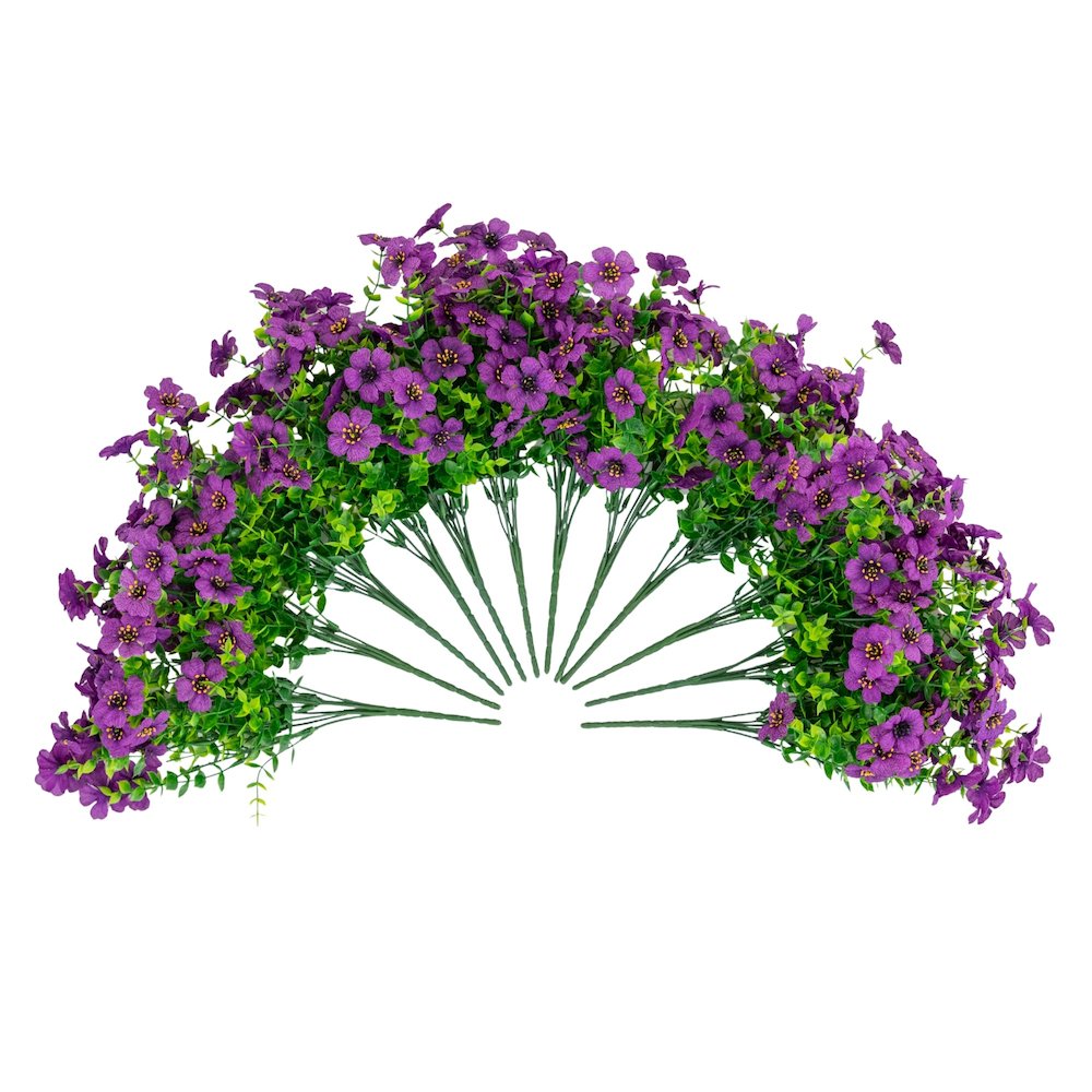 13in. UV Resistant Artificial Daisy Bush (Indoor/Outdoor) - Set of 12. Picture 1