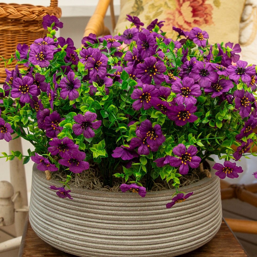 13in. UV Resistant Artificial Daisy Bush (Indoor/Outdoor) - Set of 12. Picture 8