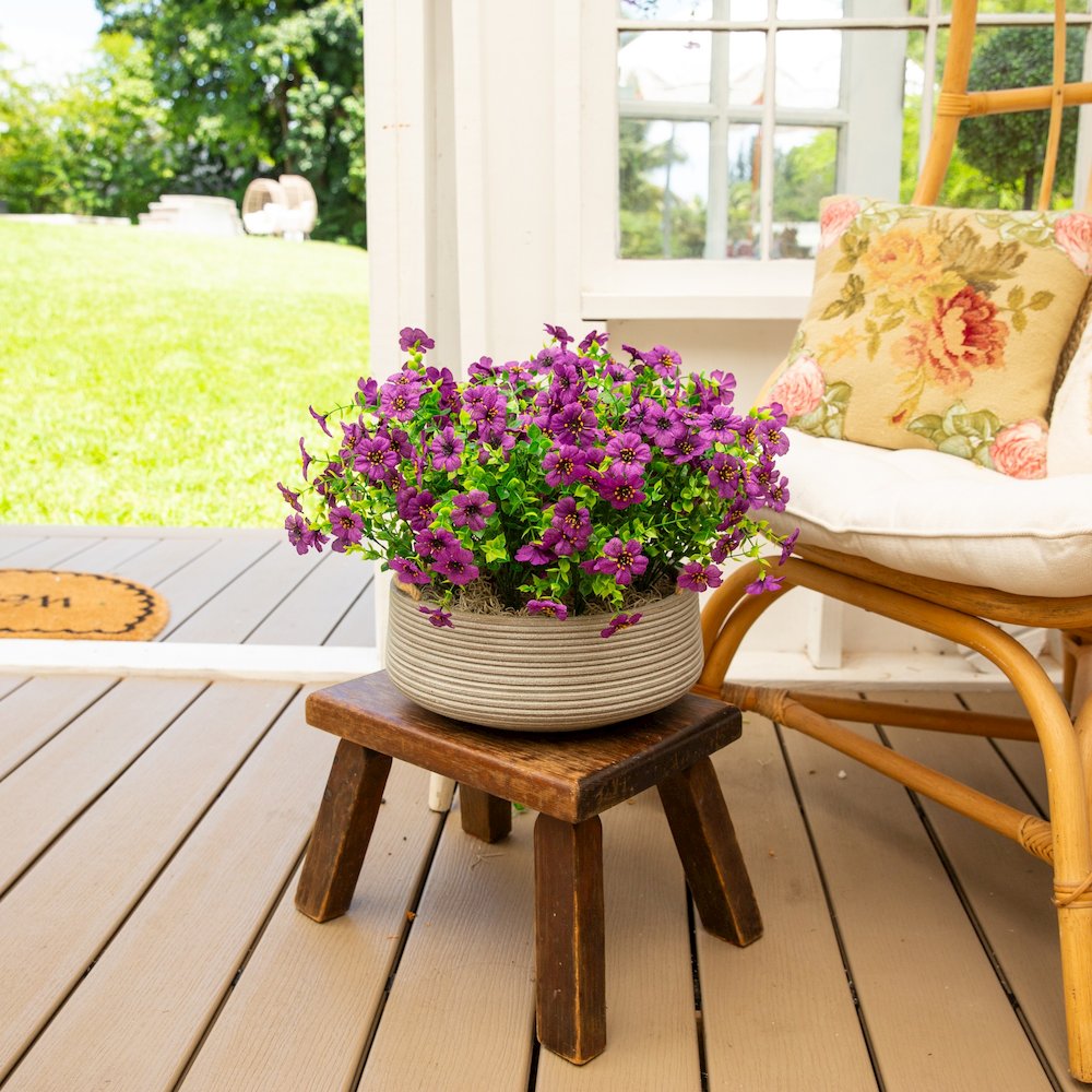 13in. UV Resistant Artificial Daisy Bush (Indoor/Outdoor) - Set of 12. Picture 7