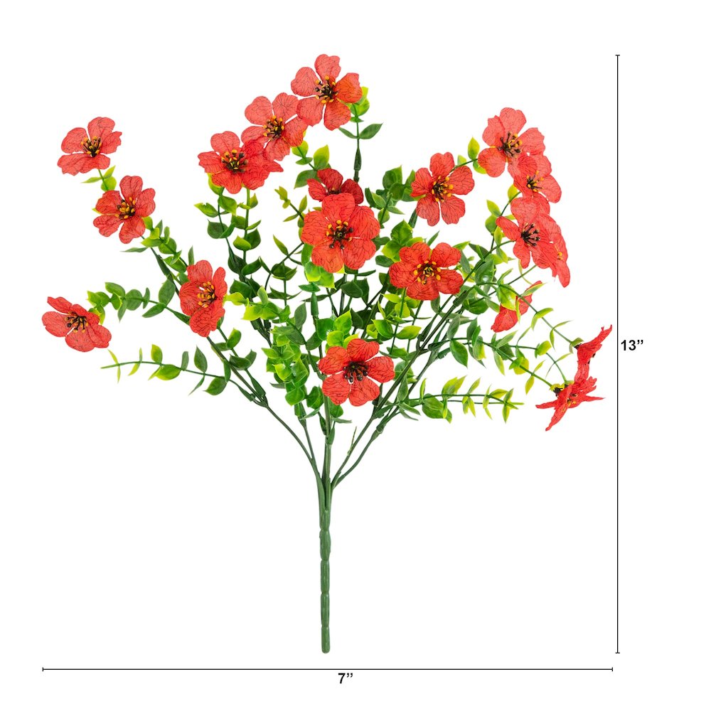 13in. UV Resistant Artificial Daisy Bush (Indoor/Outdoor) - Set of 12. Picture 2
