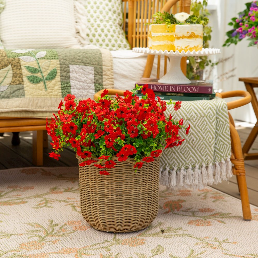13in. UV Resistant Artificial Daisy Bush (Indoor/Outdoor) - Set of 12. Picture 8