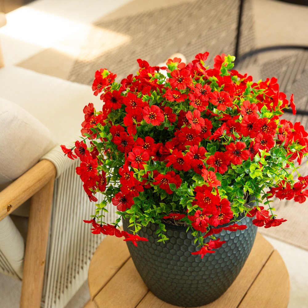 13in. UV Resistant Artificial Daisy Bush (Indoor/Outdoor) - Set of 12. Picture 9