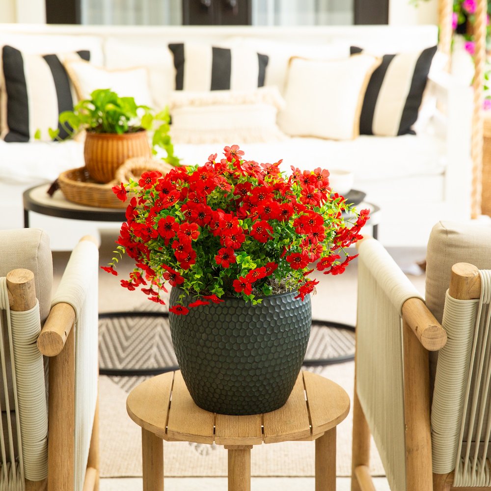 13in. UV Resistant Artificial Daisy Bush (Indoor/Outdoor) - Set of 12. Picture 7
