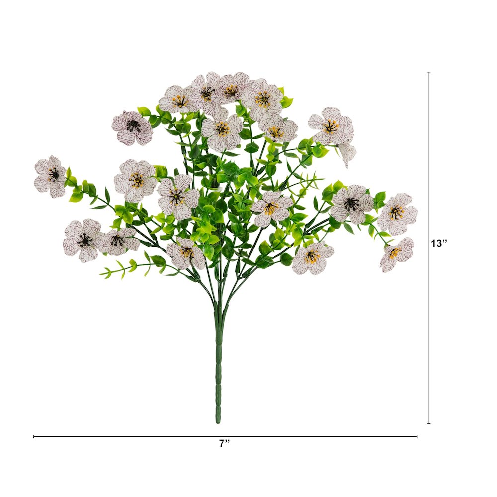 13in. UV Resistant Artificial Daisy Bush (Indoor/Outdoor) - Set of 12. Picture 2