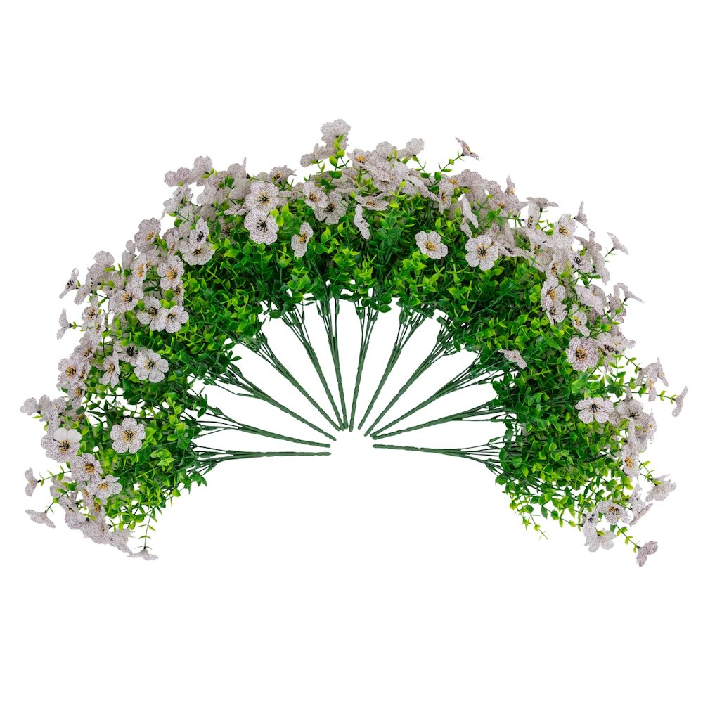 13in. UV Resistant Artificial Daisy Bush (Indoor/Outdoor) - Set of 12. Picture 1