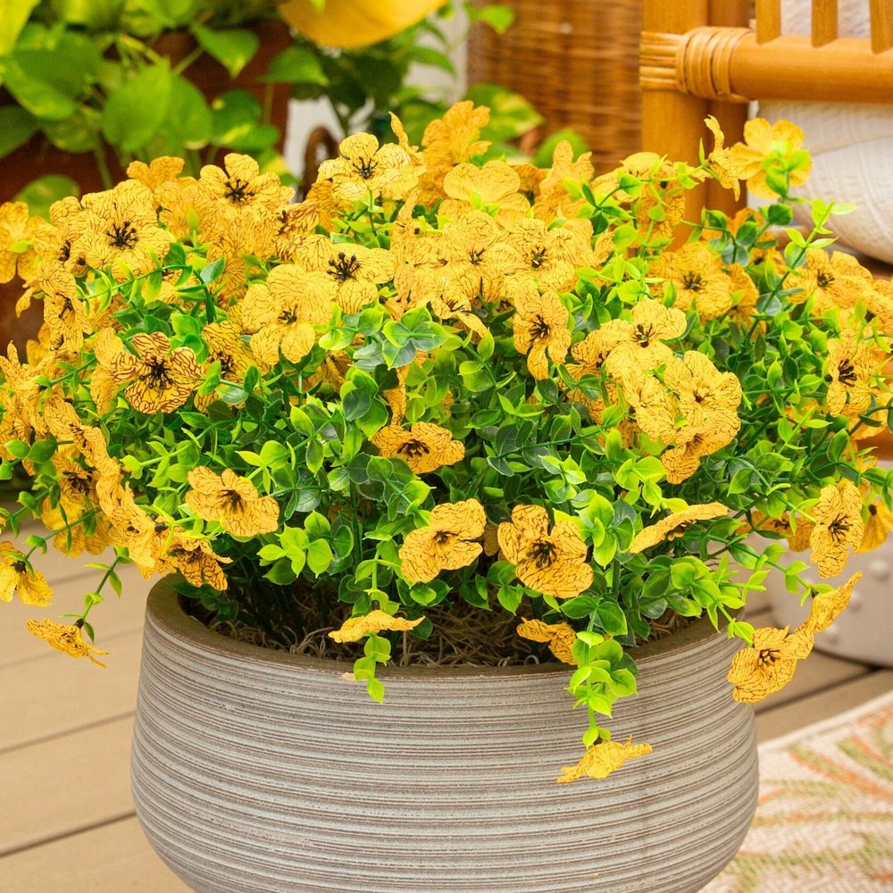 13in. UV Resistant Artificial Daisy Bush (Indoor/Outdoor) - Set of 12. Picture 7