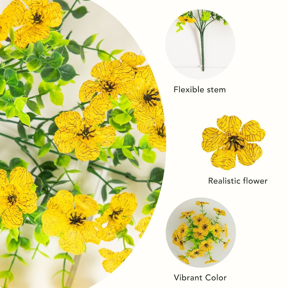 13in. UV Resistant Artificial Daisy Bush (Indoor/Outdoor) - Set of 12. Picture 9