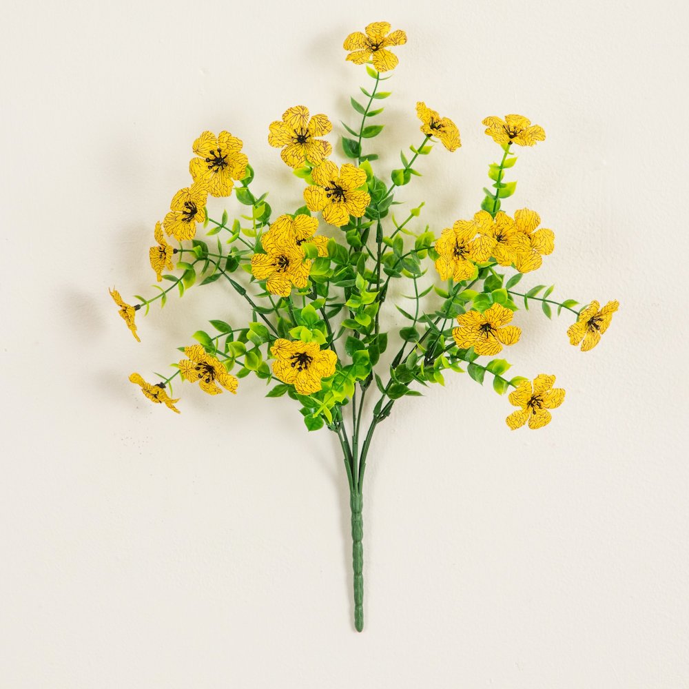 13in. UV Resistant Artificial Daisy Bush (Indoor/Outdoor) - Set of 12. Picture 3