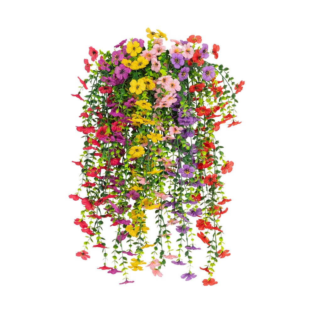30in. UV Resistant Artificial Daisy Hanging Plant (Indoor/Outdoor) - Set of 6. Picture 5