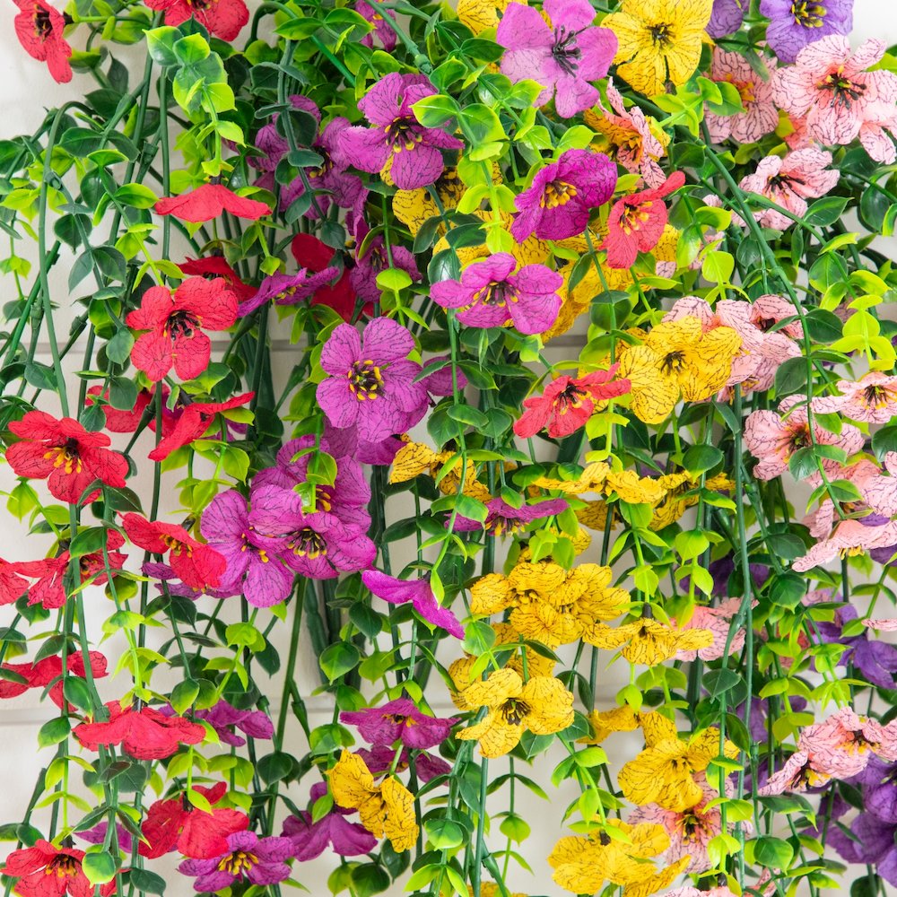 30in. UV Resistant Artificial Daisy Hanging Plant (Indoor/Outdoor) - Set of 6. Picture 4
