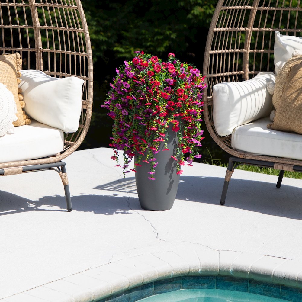 30in. UV Resistant Artificial Daisy Hanging Plant (Indoor/Outdoor) - Set of 6. Picture 8