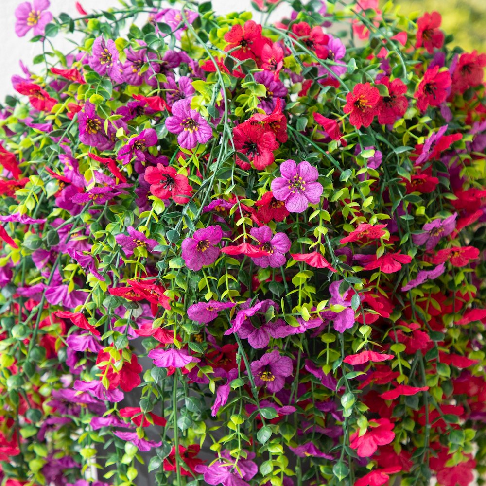 30in. UV Resistant Artificial Daisy Hanging Plant (Indoor/Outdoor) - Set of 6. Picture 4