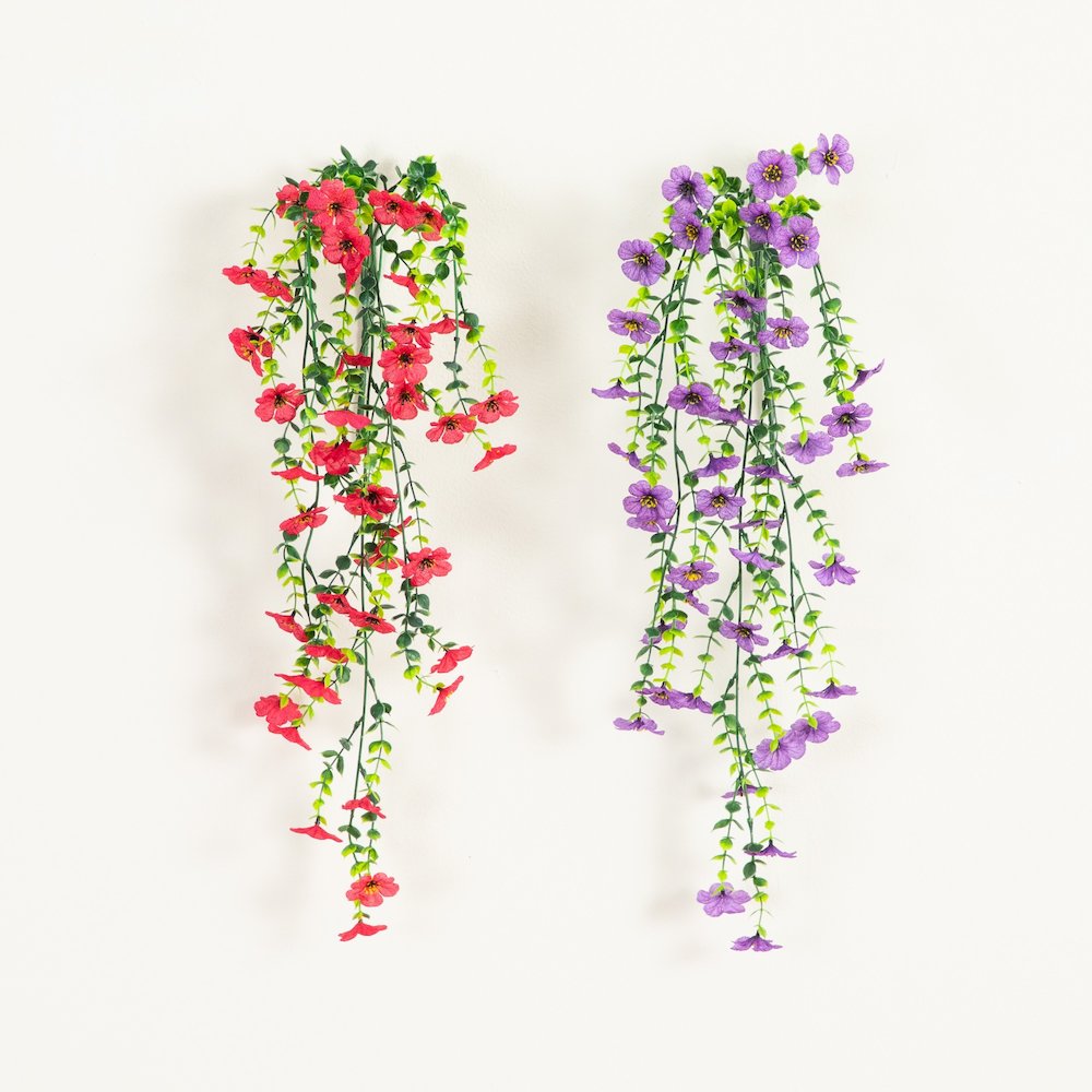 30in. UV Resistant Artificial Daisy Hanging Plant (Indoor/Outdoor) - Set of 6. Picture 3
