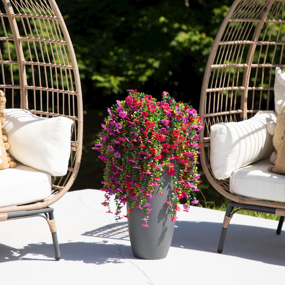 30in. UV Resistant Artificial Daisy Hanging Plant (Indoor/Outdoor) - Set of 6. Picture 7