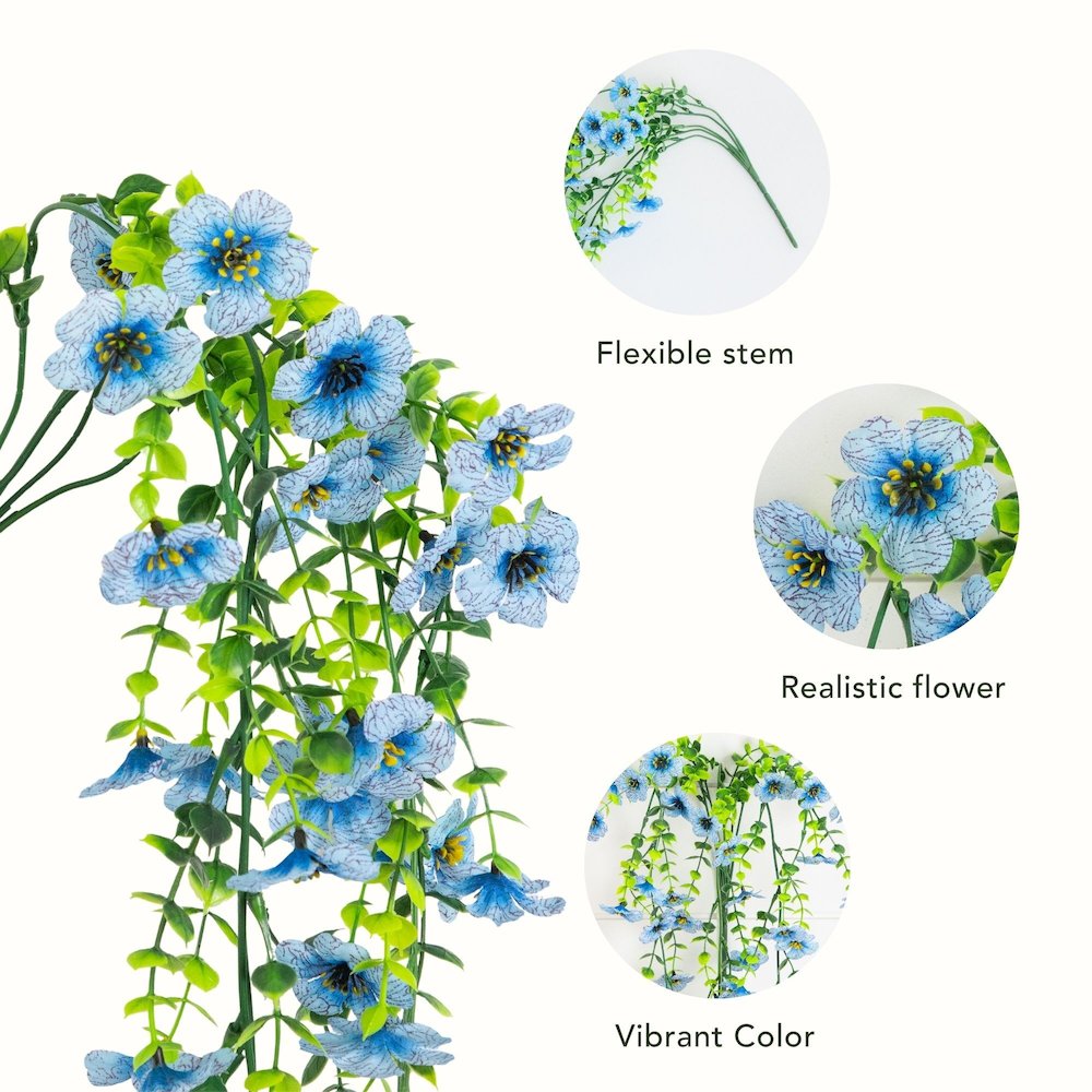 30in. UV Resistant Artificial Daisy Hanging Plant (Indoor/Outdoor) - Set of 6. Picture 10