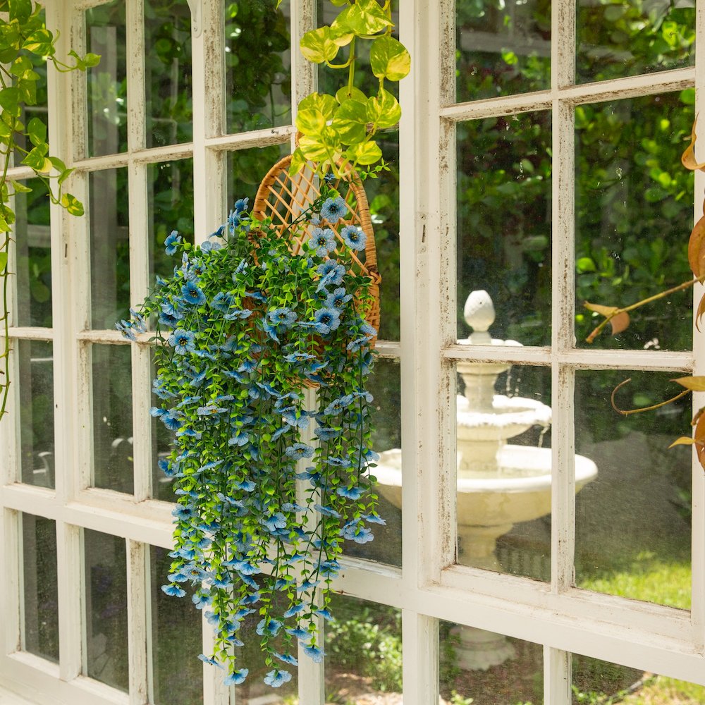 30in. UV Resistant Artificial Daisy Hanging Plant (Indoor/Outdoor) - Set of 6. Picture 8