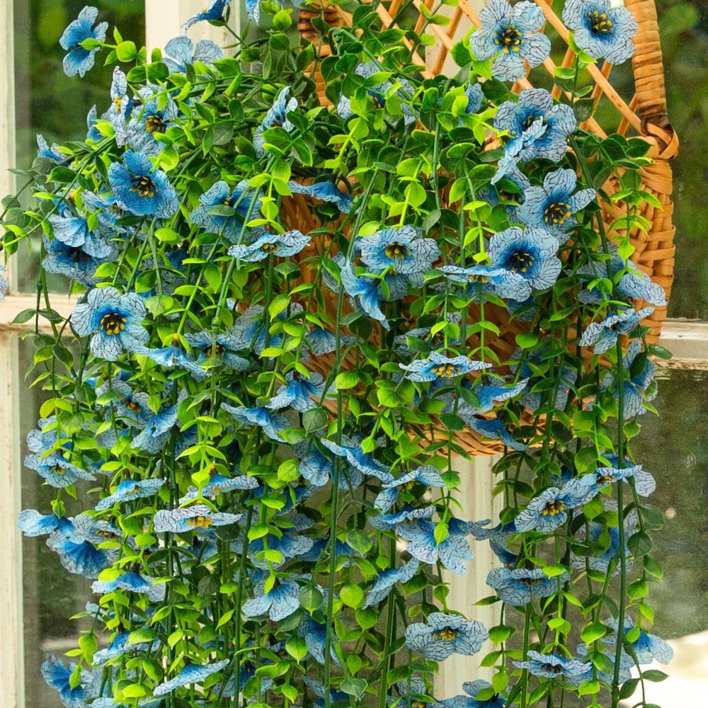 30in. UV Resistant Artificial Daisy Hanging Plant (Indoor/Outdoor) - Set of 6. Picture 5