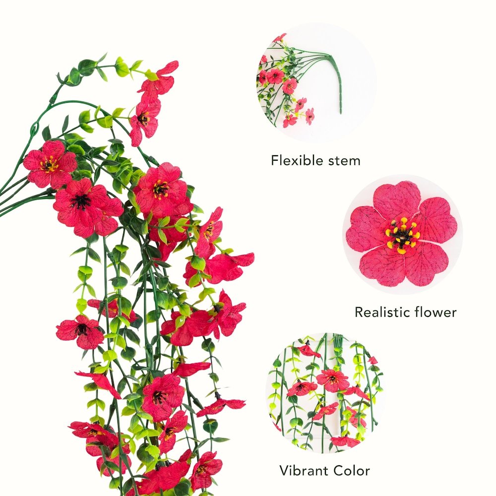 30in. UV Resistant Artificial Daisy Hanging Plant (Indoor/Outdoor) - Set of 6. Picture 8
