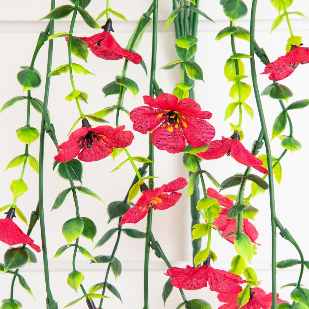30in. UV Resistant Artificial Daisy Hanging Plant (Indoor/Outdoor) - Set of 6. Picture 4