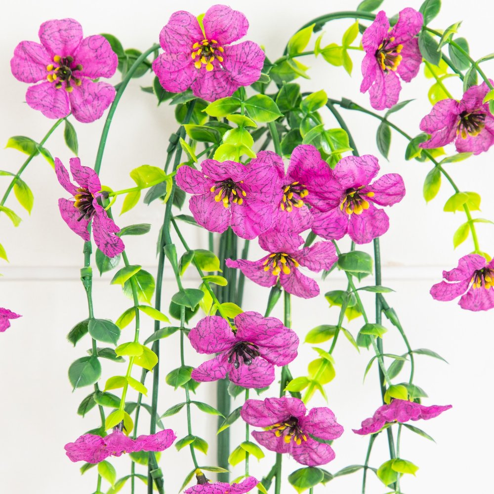 30in. UV Resistant Artificial Daisy Hanging Plant (Indoor/Outdoor) - Set of 6. Picture 4