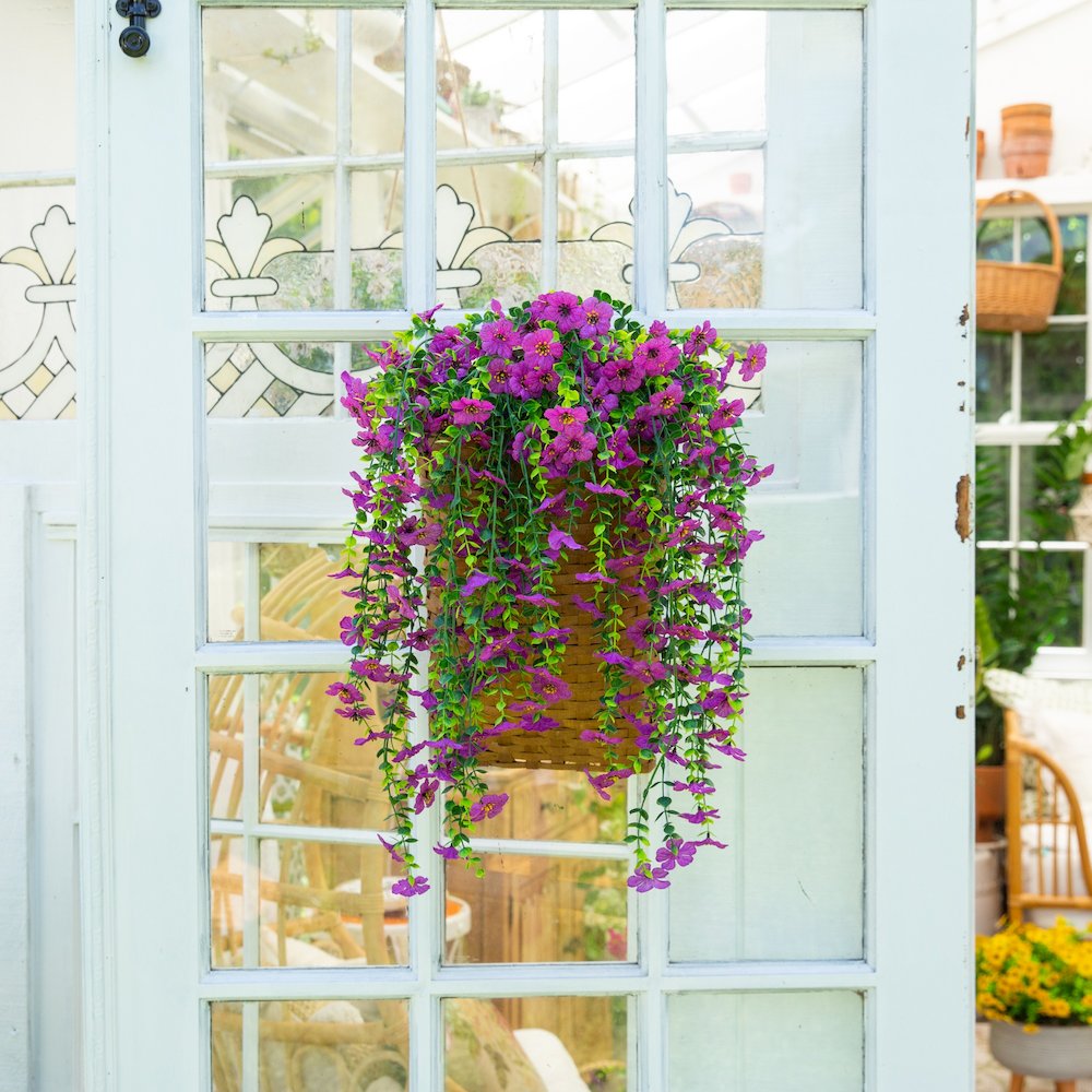 30in. UV Resistant Artificial Daisy Hanging Plant (Indoor/Outdoor) - Set of 6. Picture 7
