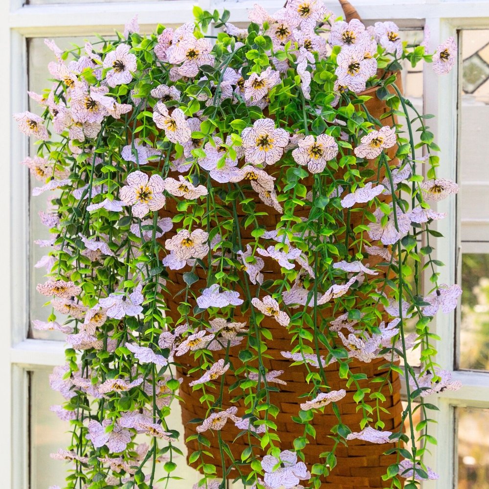 30in. UV Resistant Artificial Daisy Hanging Plant (Indoor/Outdoor) - Set of 6. Picture 7