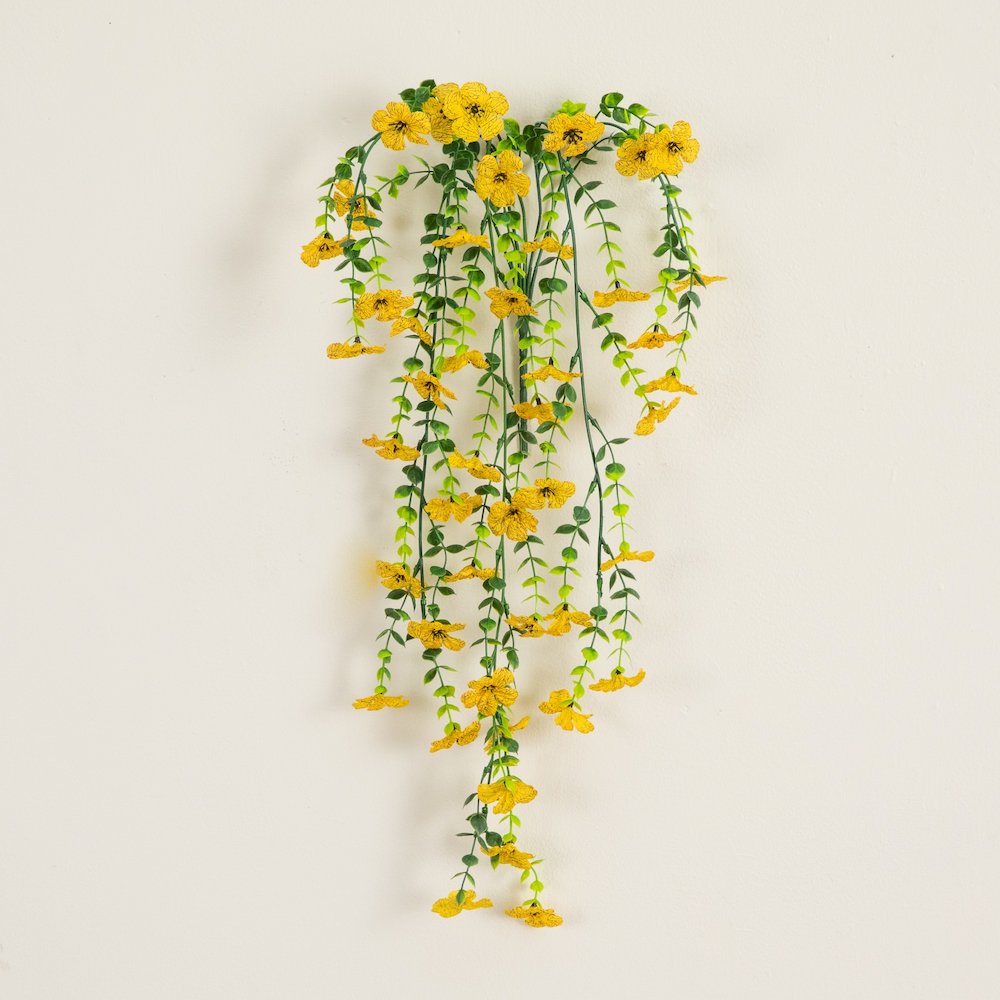 30in. UV Resistant Artificial Daisy Hanging Plant (Indoor/Outdoor) - Set of 6. Picture 3