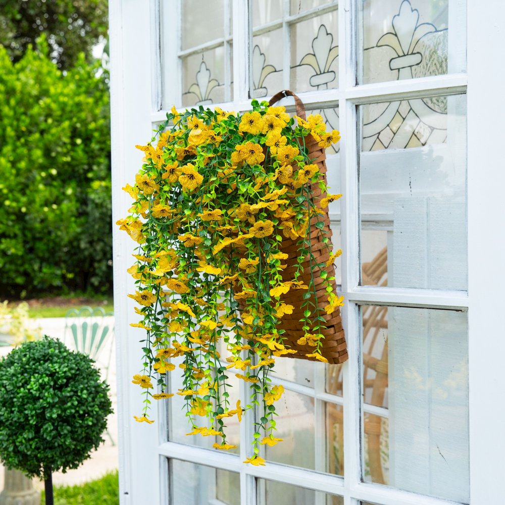 30in. UV Resistant Artificial Daisy Hanging Plant (Indoor/Outdoor) - Set of 6. Picture 7