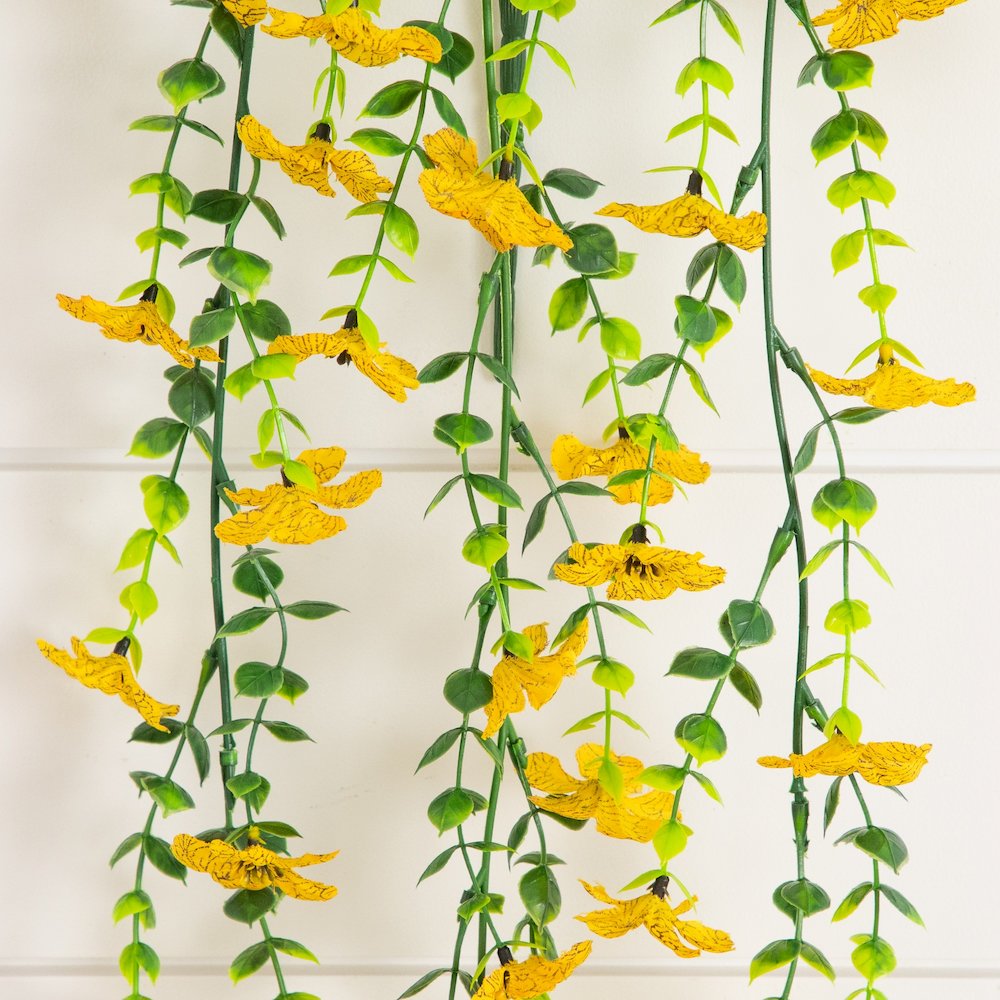 30in. UV Resistant Artificial Daisy Hanging Plant (Indoor/Outdoor) - Set of 6. Picture 4
