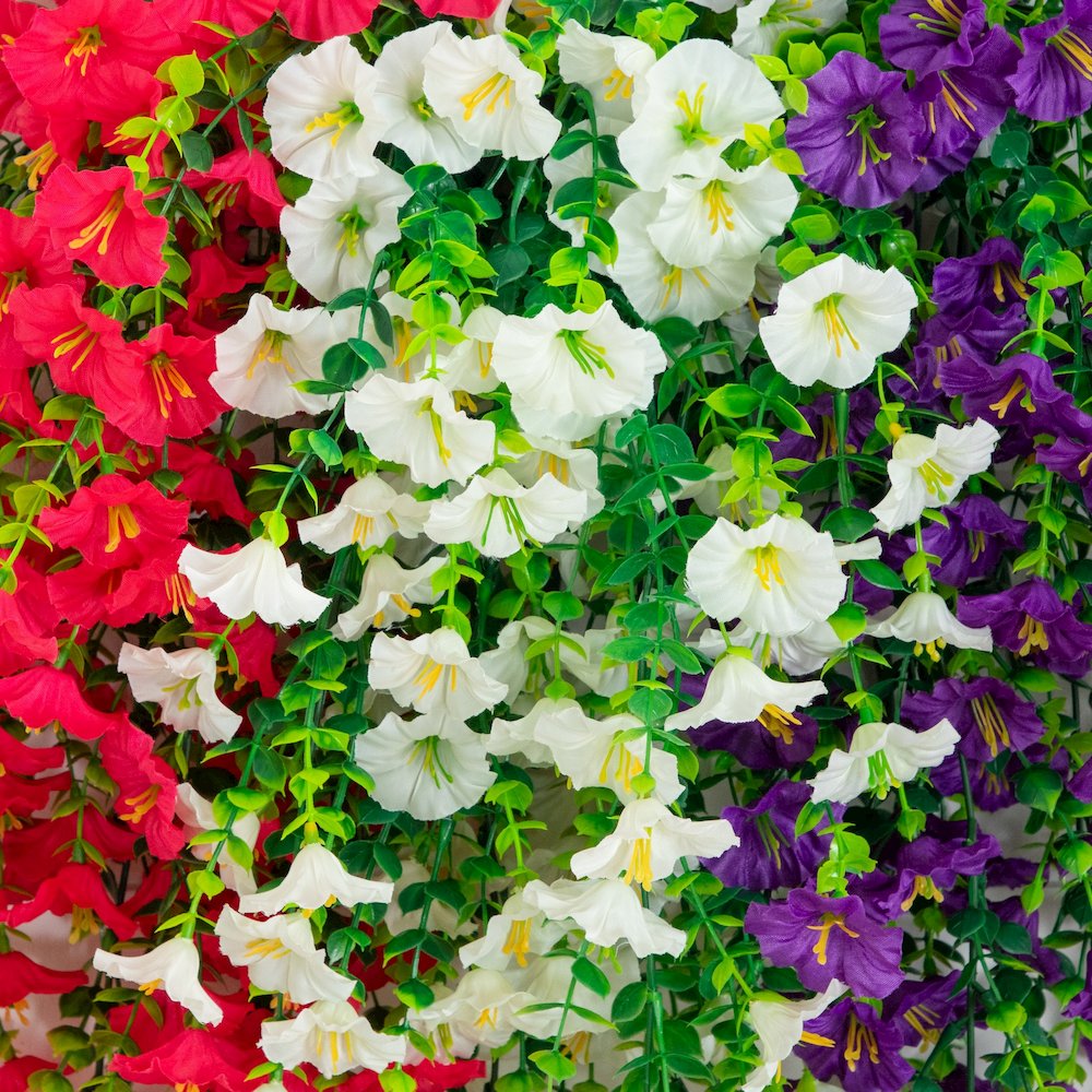 30in. UV Resistant Morning Glory Hanging Plant (Indoor/Outdoor) - Set of 6. Picture 4