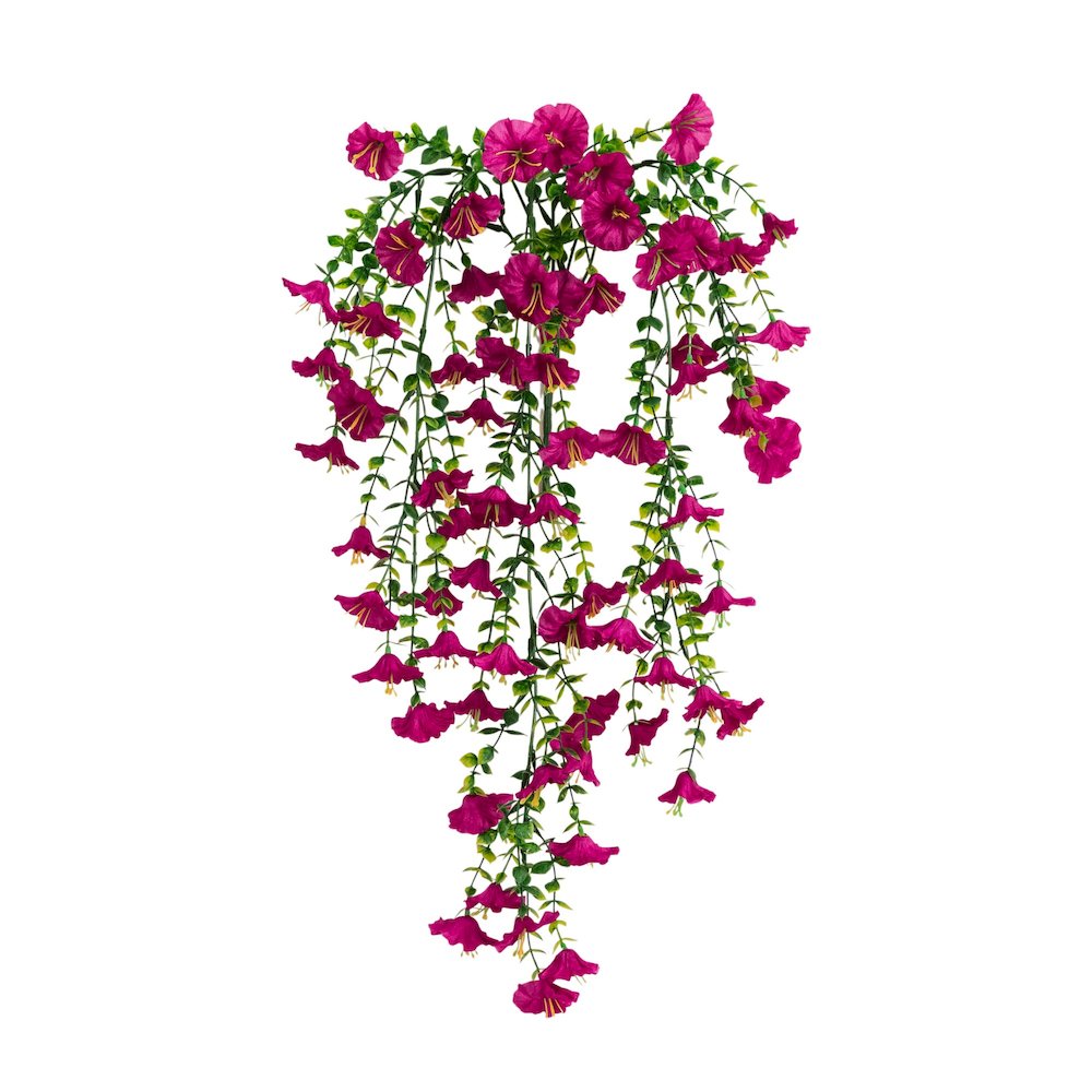 30in. UV Resistant Morning Glory Hanging Plant (Indoor/Outdoor) - Set of 6. Picture 5