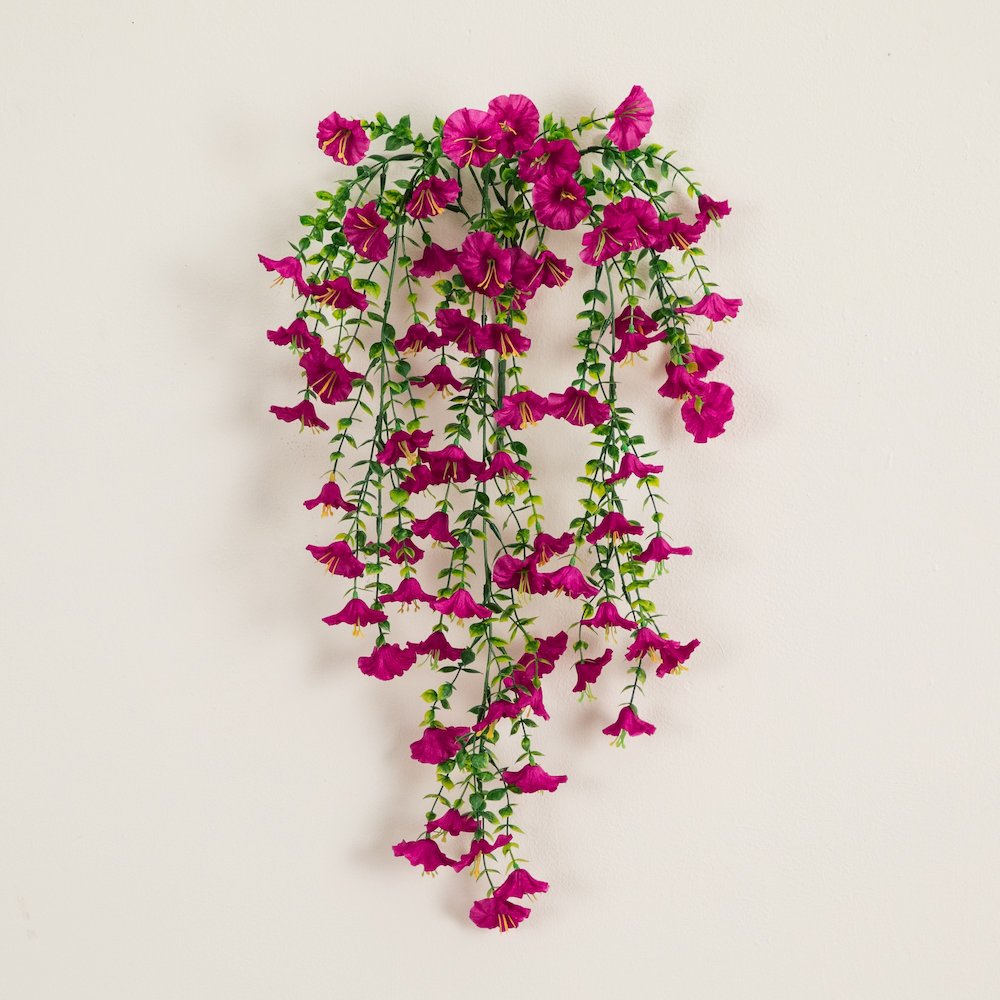 30in. UV Resistant Morning Glory Hanging Plant (Indoor/Outdoor) - Set of 6. Picture 3