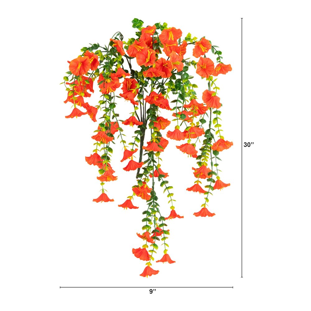 30in. UV Resistant Morning Glory Hanging Plant (Indoor/Outdoor) - Set of 6. Picture 2