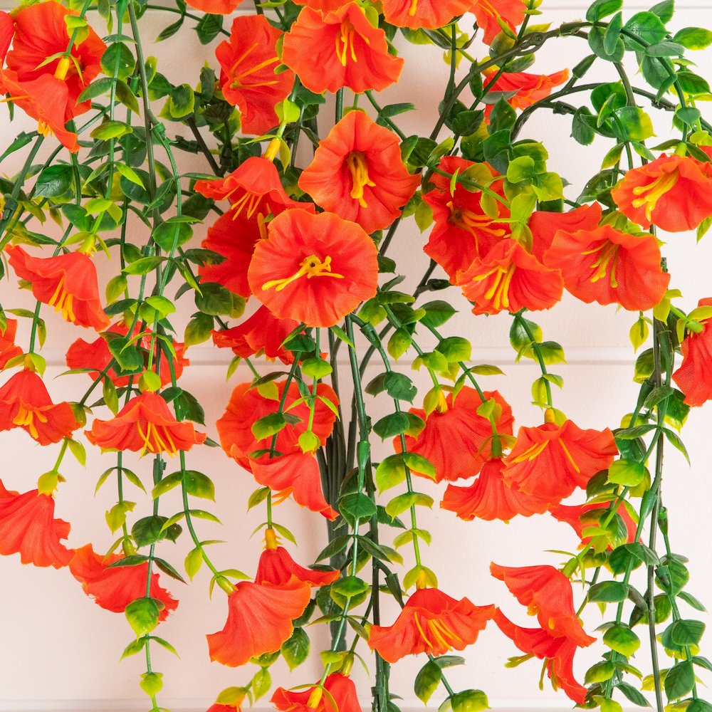 30in. UV Resistant Morning Glory Hanging Plant (Indoor/Outdoor) - Set of 6. Picture 4