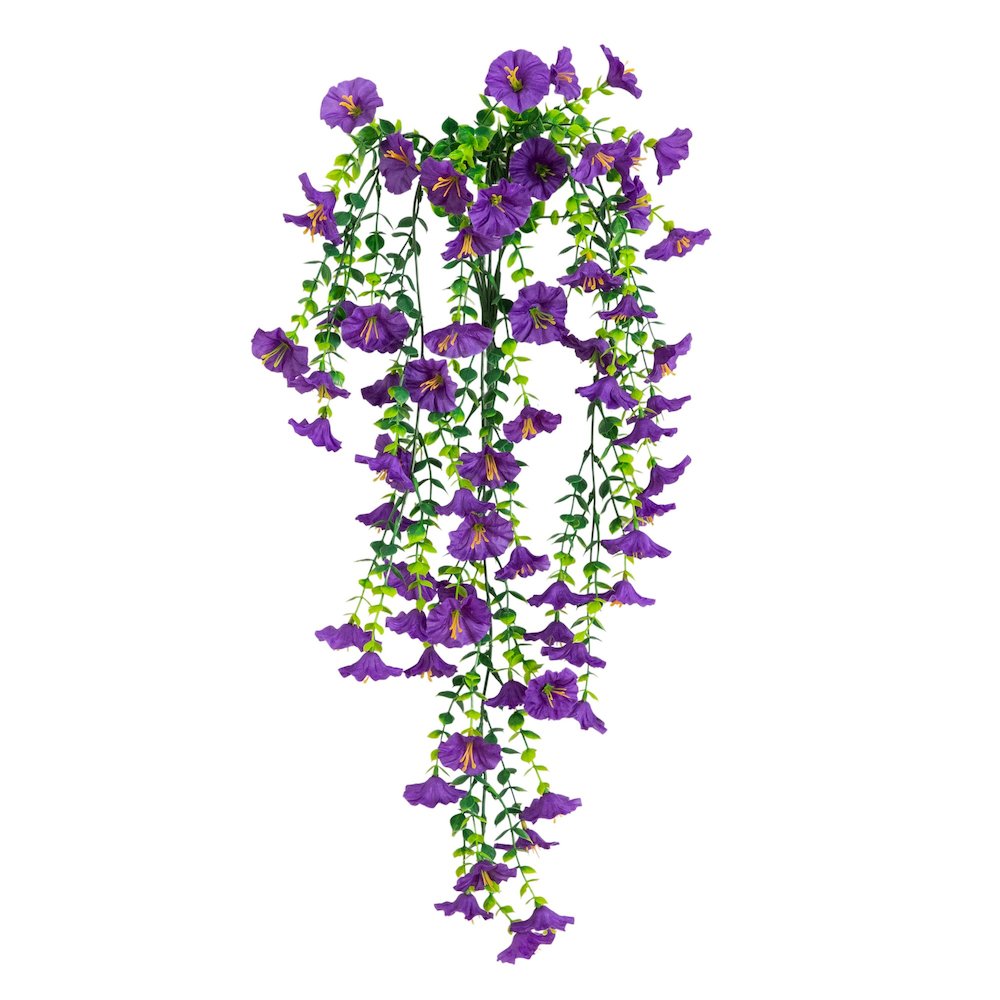 30in. UV Resistant Morning Glory Hanging Plant (Indoor/Outdoor) - Set of 6. Picture 5