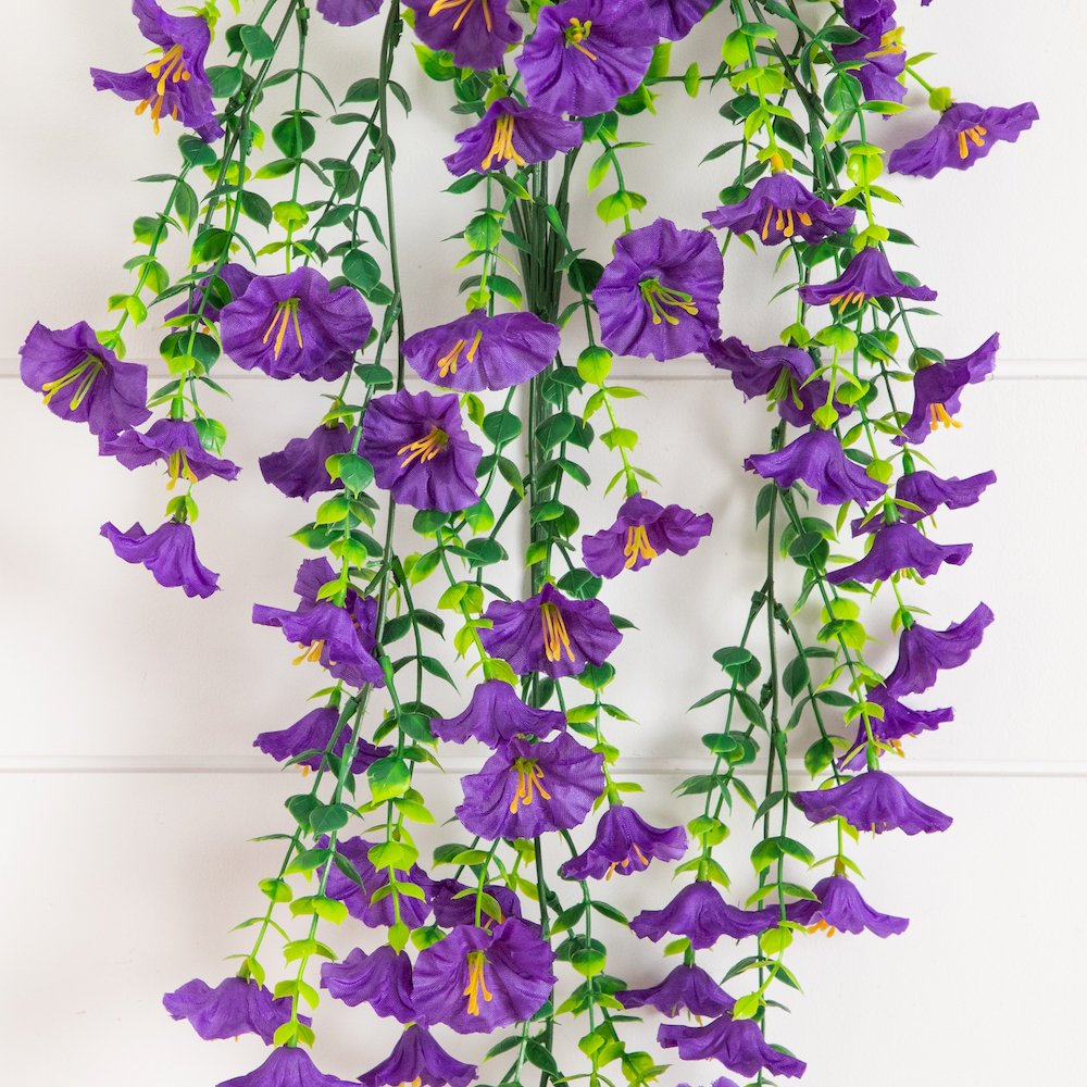 30in. UV Resistant Morning Glory Hanging Plant (Indoor/Outdoor) - Set of 6. Picture 4